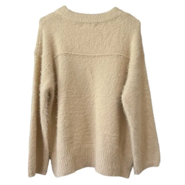 By Together The Mia Sweater Cream Women Size Small Soft Comfort Relaxed Fall NWT - Image 2