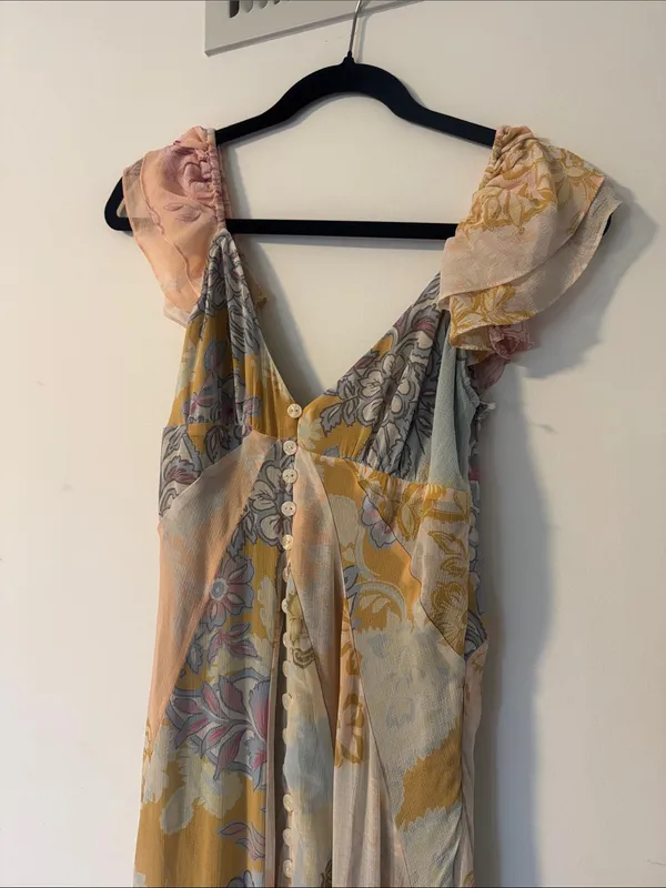 FREE PEOPLE Bali Aurora Flutter Sleeve Midi Dress, Size X-Small, $298 - Image 13