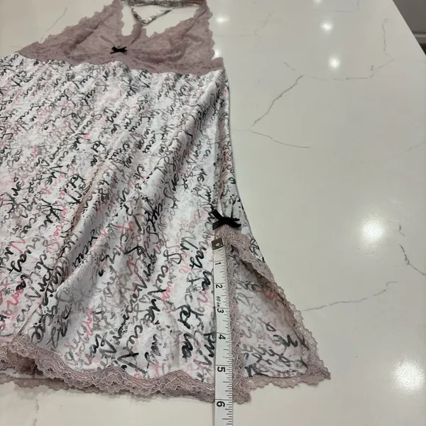 Victoria's Secret Lace Trim Chemise - Pink and Black size M - Image 7