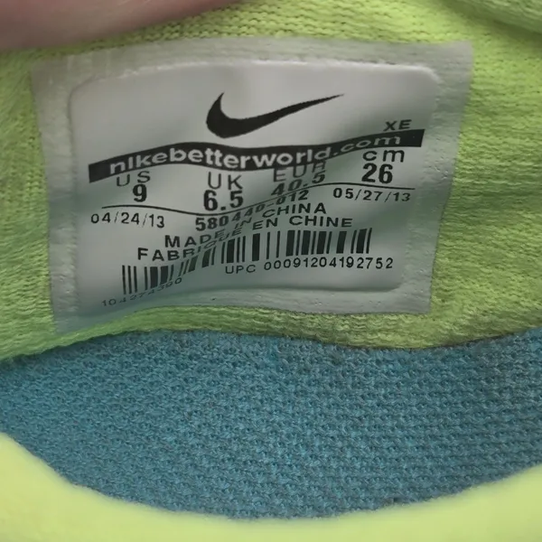 Nike Flex 2013 Run Women’s 9 Gray Volt Blue Breathable Running Athletic Shoes - Image 9