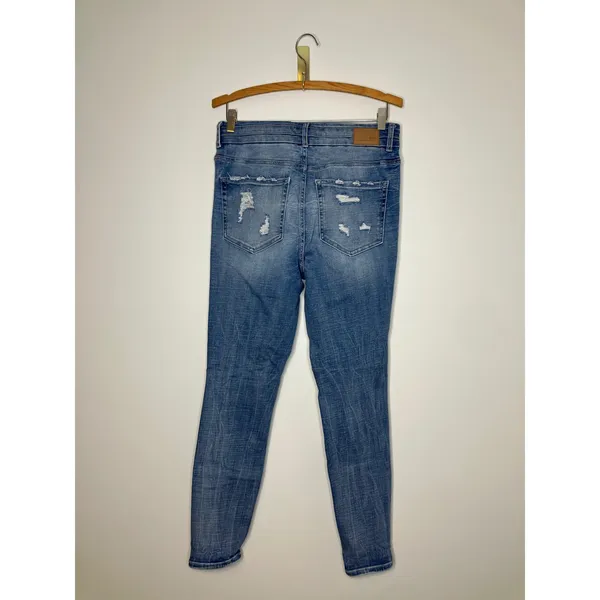 BKE denim Parker jeans high rise ankle skinny distressed destroyed women size 29 - Image 7