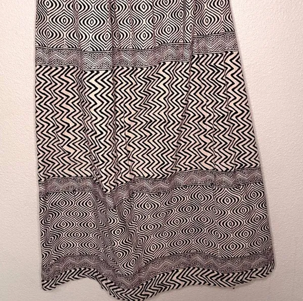 Anthropologie Edme & Esyllte Dress Womens 0 Brown Cream Geometric Print Maxi - Image 6