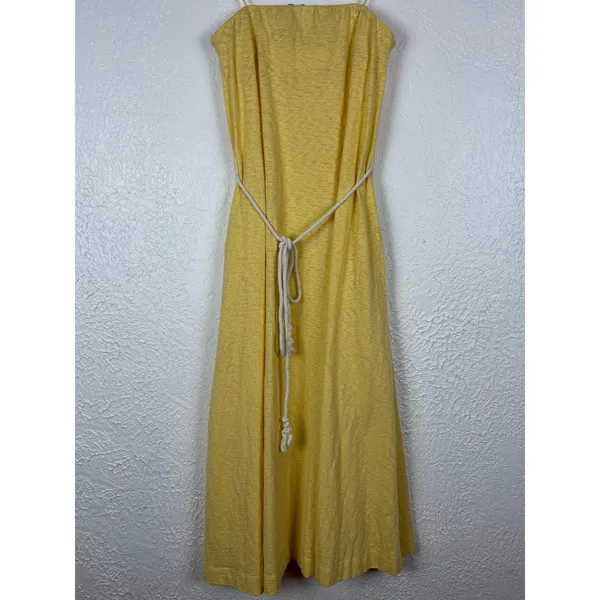 Free People Beach Peyton Maxi Strapless Tube Dress Yellow NWOT Size XS - Image 5