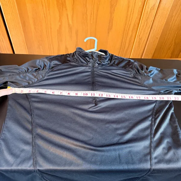 Danskin Now Performance Black Micro-Stripe Athletic Quarter‎ Zip XL Dri More - Image 6