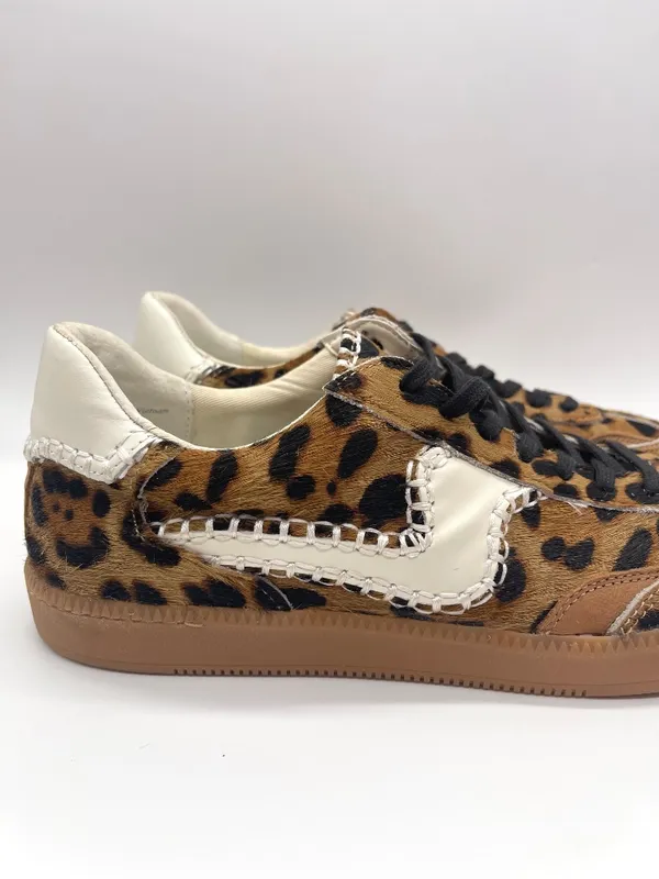 Dolce Vita Notice Stitch Sneakers Dark Leopard Calf Hair Size 9.5 NWOB - Image 4