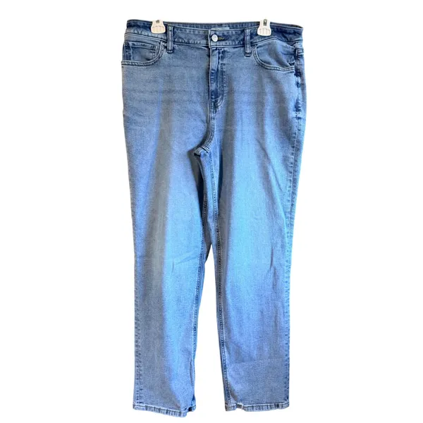 Maurices M Jeans Womens 16 Regular High Rise Slim Straight Ankle Light Wash Blue - Image 2