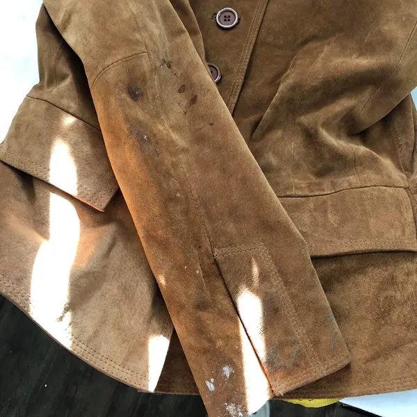 Vintage Brown genuine leather suede blazer - Image 7