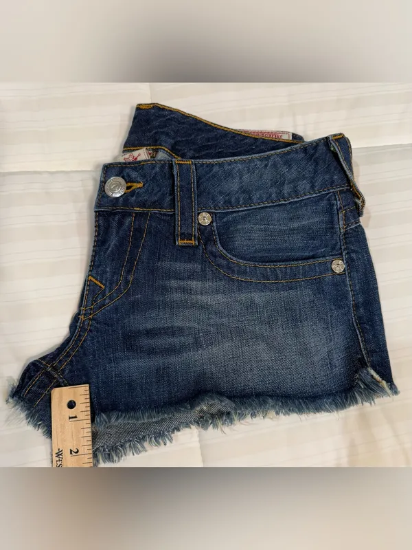 True Religion Joey Cut Off Low Rise Women’s Shorts Size 29 - Image 6