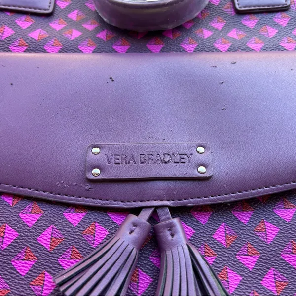 VERA BRADLEY Geometric Purple and Pink Tote Gorgeous like NEW!!never used - Image 15