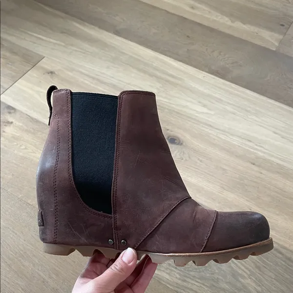 Sorel Lea Wedge Ankle Boots In Redwood/Black Women’s Size 10 - Image 12