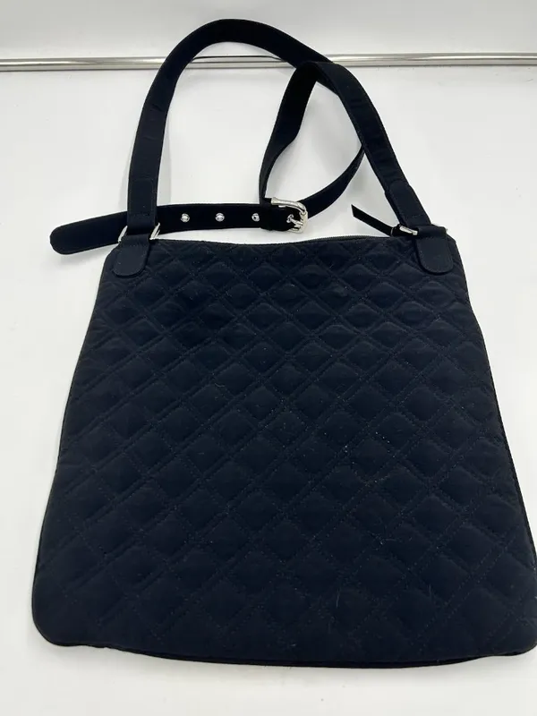 Vera Bradley Black Microfiber Hipster Large Adjustable Strap Crossbody Bag - Image 7