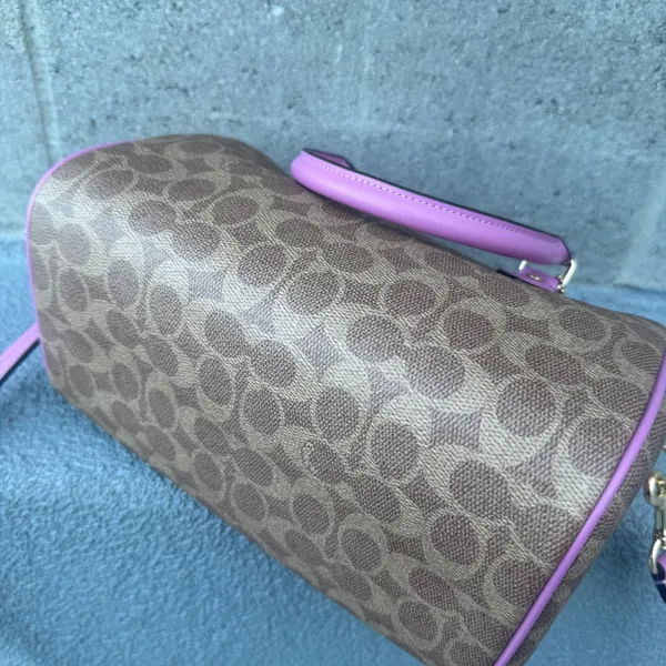 coach Rowan Satchel Bag In Signature Canvas cv961 - Image 5