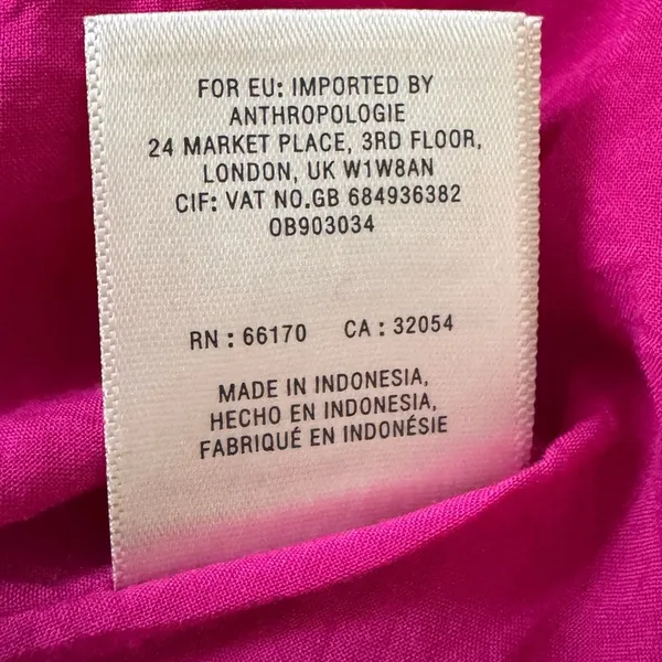 Anthropologie Maeve Pink Wrap Dress Tie Waist Mini Dress Puff Sleeve Feminine - Image 8