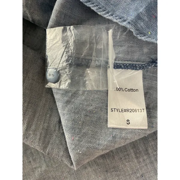 Tuckernuck Chambray Lotte Blue Dress Lace Trim S pockets‎ cottagecore cover-up - Image 11