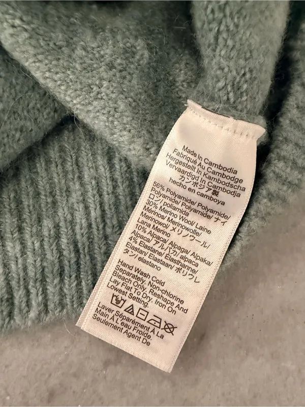 J.Crew Size S Sage Green Merino Wool Alpaca Blend Crewneck Sweater - Image 7