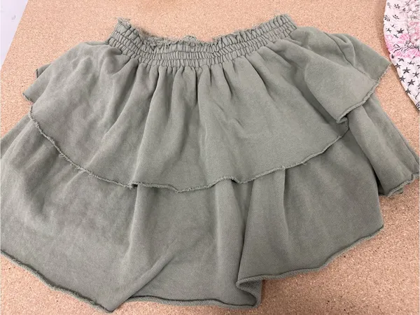 aerie Sage Green Elastic-Waist sweatshirt style skirt size L - Image 4