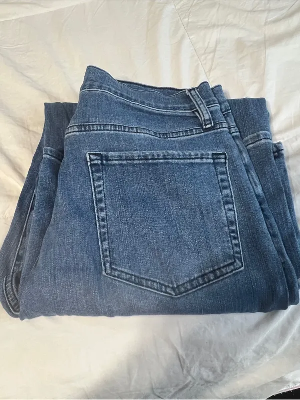 Frame Wide Leg High-Rise Blue Denim Jeans - Image 6