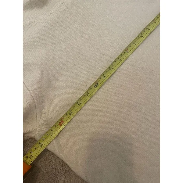 VTG Abercrombie & Fitch SWEATER Off-White Size L TURTLENECK Made in Hong Kong - Image 10