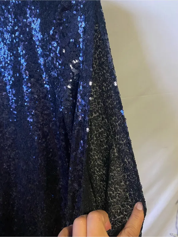 Lulu's Navy Blue Sequin V-Neck Midi Dress - Image 4