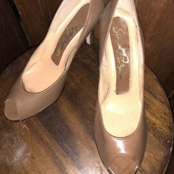 Vintage Stanley Philipson‎ Leather Heels Brown Size 6.5 - Image 4