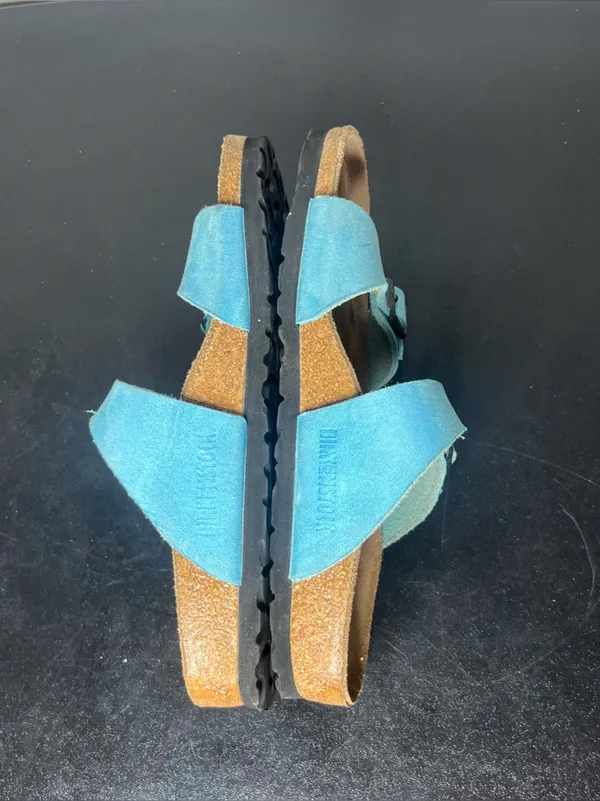 Birkenstock Blue Sydney Two Strap Leather Sandals EU 36 - Image 7