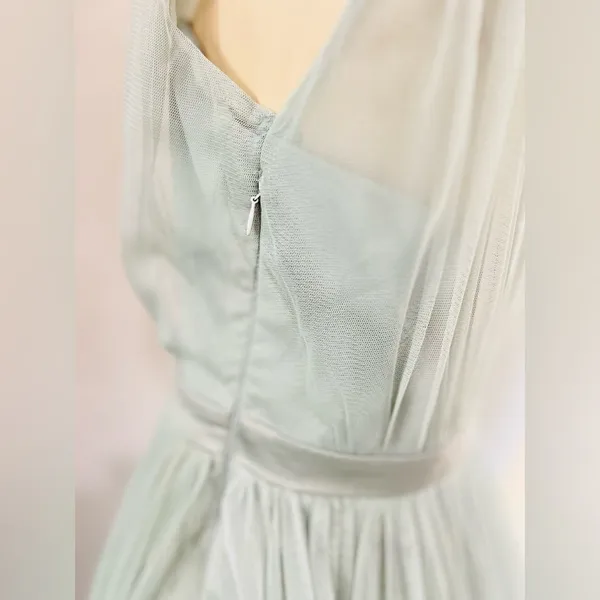 Anaya with love One-Shoulder Maxi dress Tulle Gown in Sage Green Size 4 EUC - Image 9