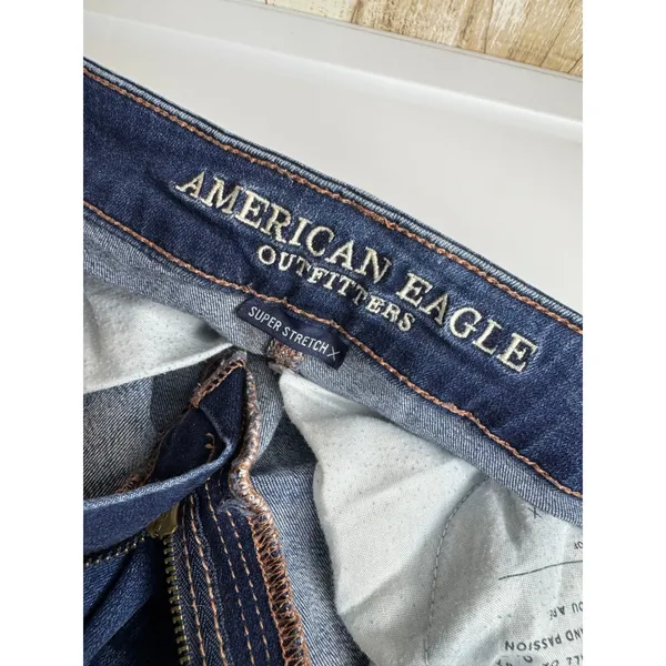 American Eagle Super Stretch X Jegging Distressed Holes Jeans Womens‎ 6 Regular - Image 5