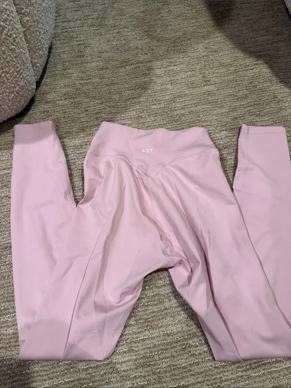 437 High-Waist Pink Women's Leggings - Comfortable Everyday Stretch - Image 4