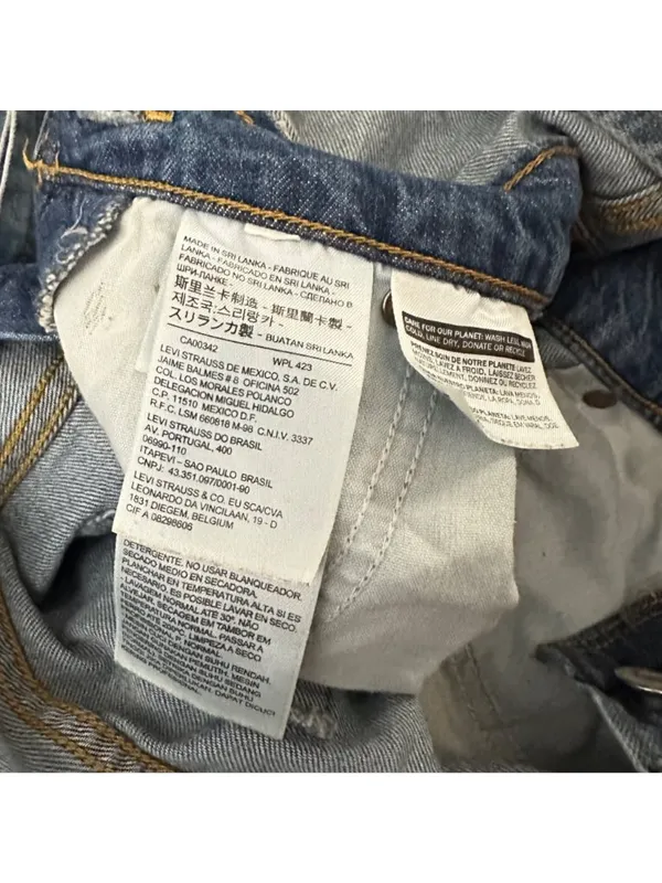 Levi's Denim Overalls With Distressed Knee Size XXS - Image 8