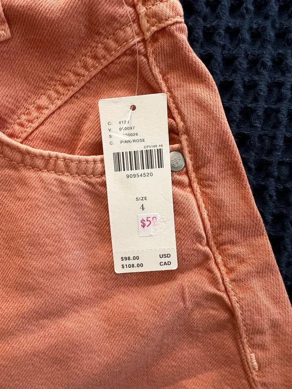 Pilcro Orange Denim Mini Skirt - Image 2