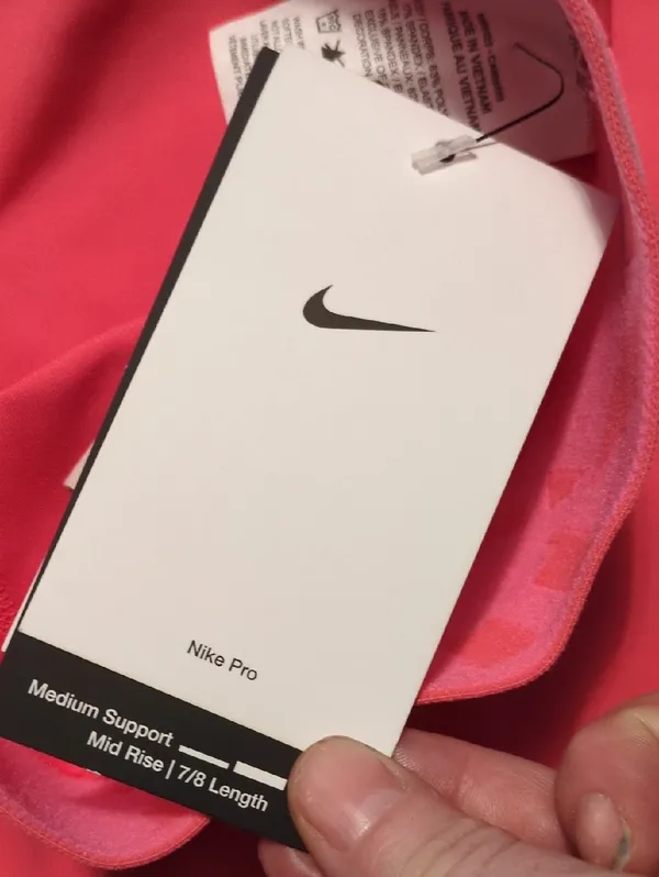 Nike Pro Hot Pink 7/8 Tights Size Small - Image 6