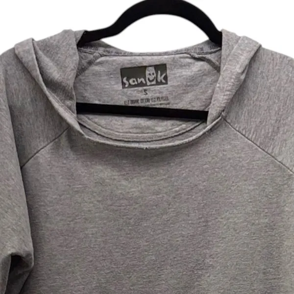 Sanuk Organic Cotton Hoodie Sweatshirt‎ Gray Small - Image 3