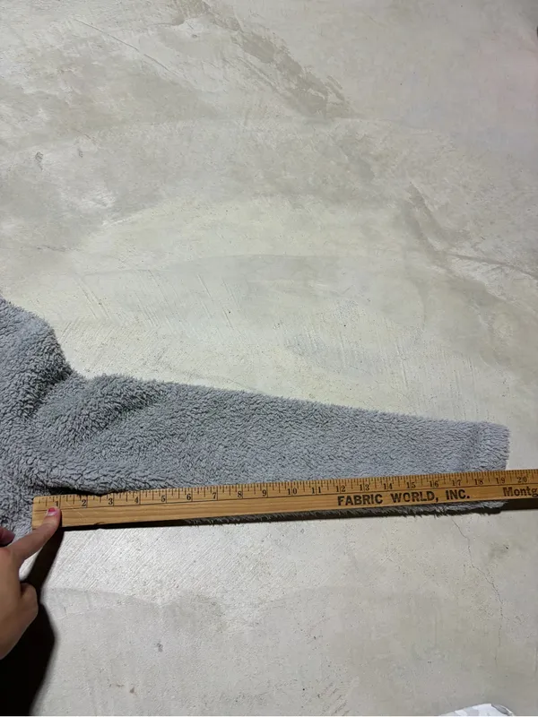 Patagonia Light Gray Quarter-Zip Pile Fleece Pullover XS - Image 5