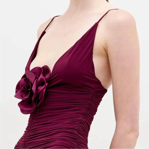 Silvia‎ Tcherassi Sana Dress Burgundy - Image 4
