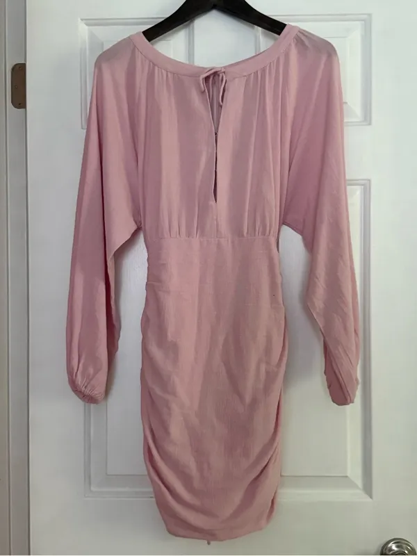 Free People The Only One Mini Dress in Light Pink - Image 2