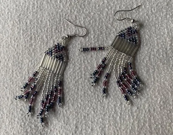 beaded dangly earrings - Image 4