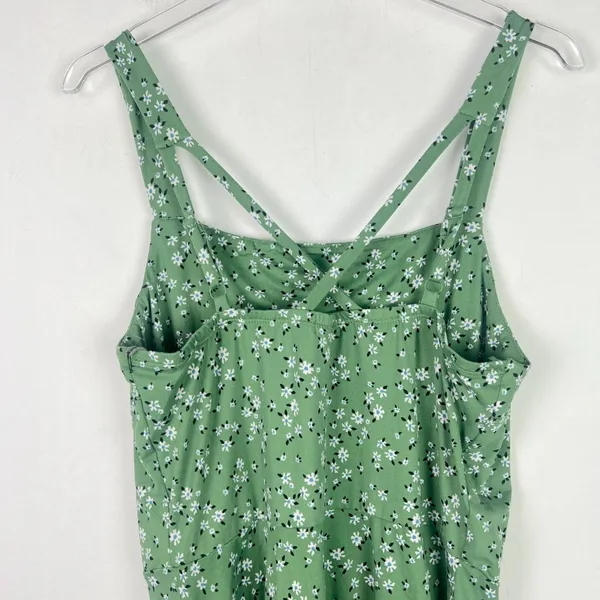 Nine Britton NWT Stitch Fix Desiree Strappy Floral Sleeveless Dress Green Size Large L NEW - Image 9
