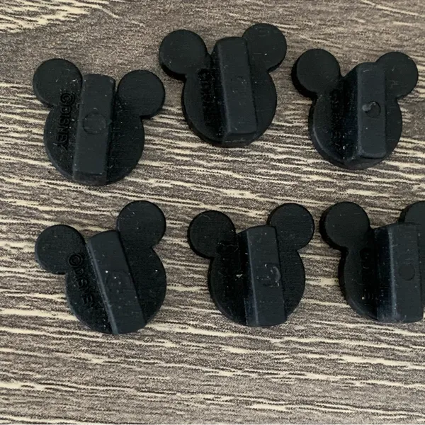 Disney Pin Backs Black Mickey Mouse Heads Set 8 Rubber - Image 5