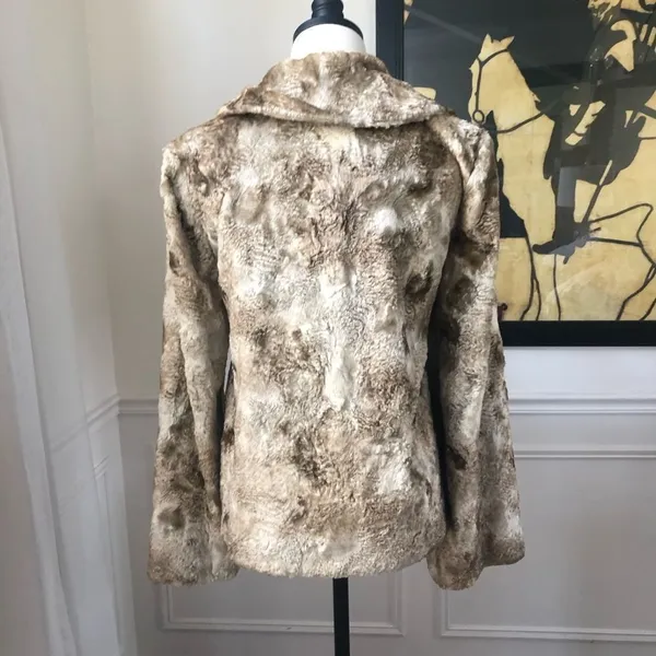 Tara Jarmon Manteau Money Faux Fur Honey 40 8 - Image 6