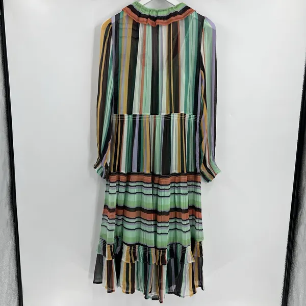 Anthropologie The Marais Printed Striped Chiffon Maxi‎ Dress Size XS Boho Chic - Image 7