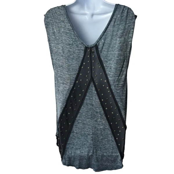 We The Free Studded Slub Jersey Tank Top Deep Blue‎ Black Rocker Grunge M - Image 5