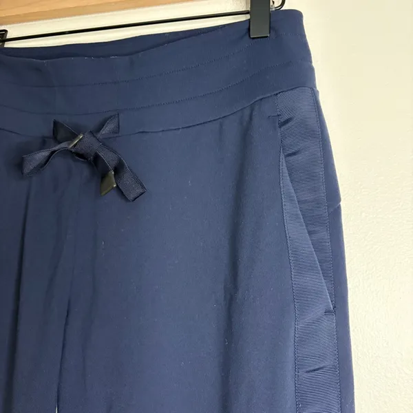 Athleta Small Tall Navy‎ Blue Side Stripe Athletic Jogger Lounge Pants - Image 4
