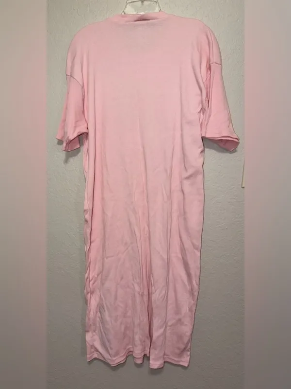Vintage 80s Cat Rose Mumu Long Shirt Dress cottagecore granny shirt dress - Image 3