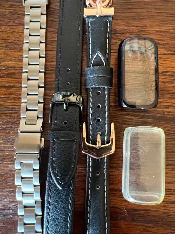 Bundle of Fitbit Watch Straps with Rose Gold, Stainless Steel and Black - Image 2