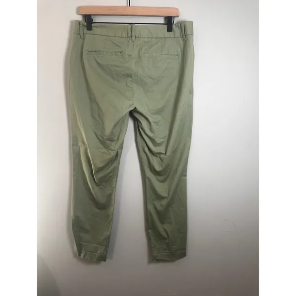 J.Crew Frankie Chino Pant Meadow Sage Green Straight Leg Stretch Size‎ 12 - Image 5