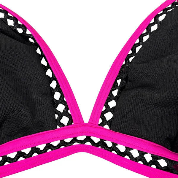 Cupshe Large Bikini Swim Top Bottoms V-Neck Adjustable Straps Tie Back Padded - Image 4