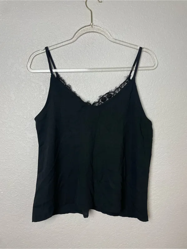Bnwt! Nasty Gal Black Lace-Trim Cami Tank Top Size L - Image 7