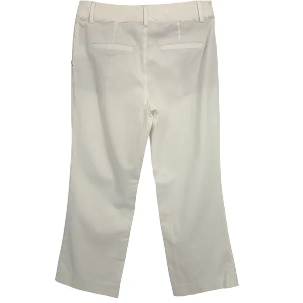 Alice + Olivia Stacy Slim‎ Trouser Pants Ivory Stretch Minimalist Office 6 - Image 5