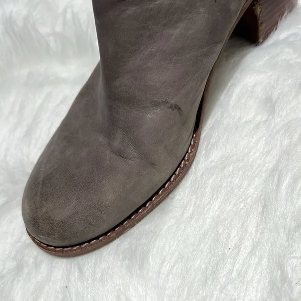 Sperry braided booties, grey‎ leather, size 8 - Image 4