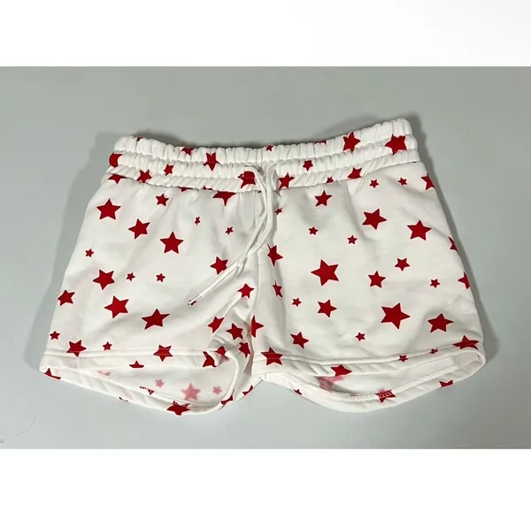 Love Streak White Red Star Stars Shorts Bottoms Size S ❤️🤍 - Image 2